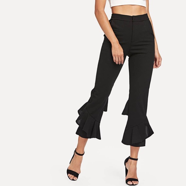 

Tiered Flare Leg Pants