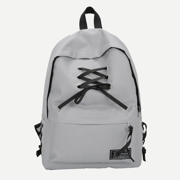 

Lace Up Pocket Front Backpack