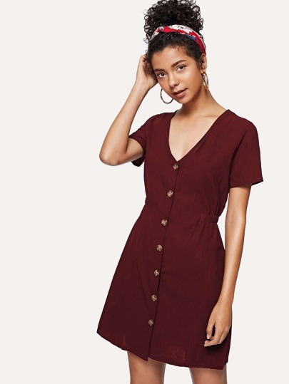 Women S Las Fashion Dresses Online Single Ted Front Dress