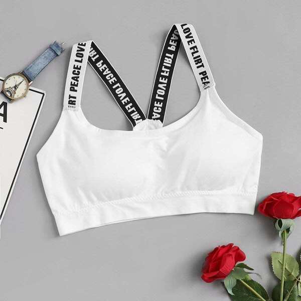 

Letter Tape Straps Bralette
