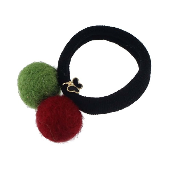 

Green Candy Color Simple Double Ball Elastic Hair Rope Scrunchies