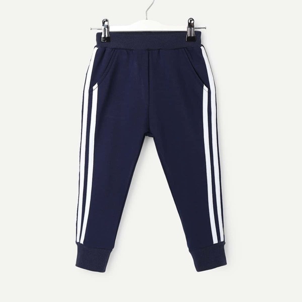 

Toddler Boys Striped Side Sweatpants, Navy blue