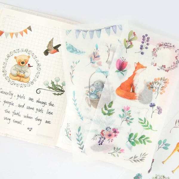 

Animal Printed Sticker 6sheets