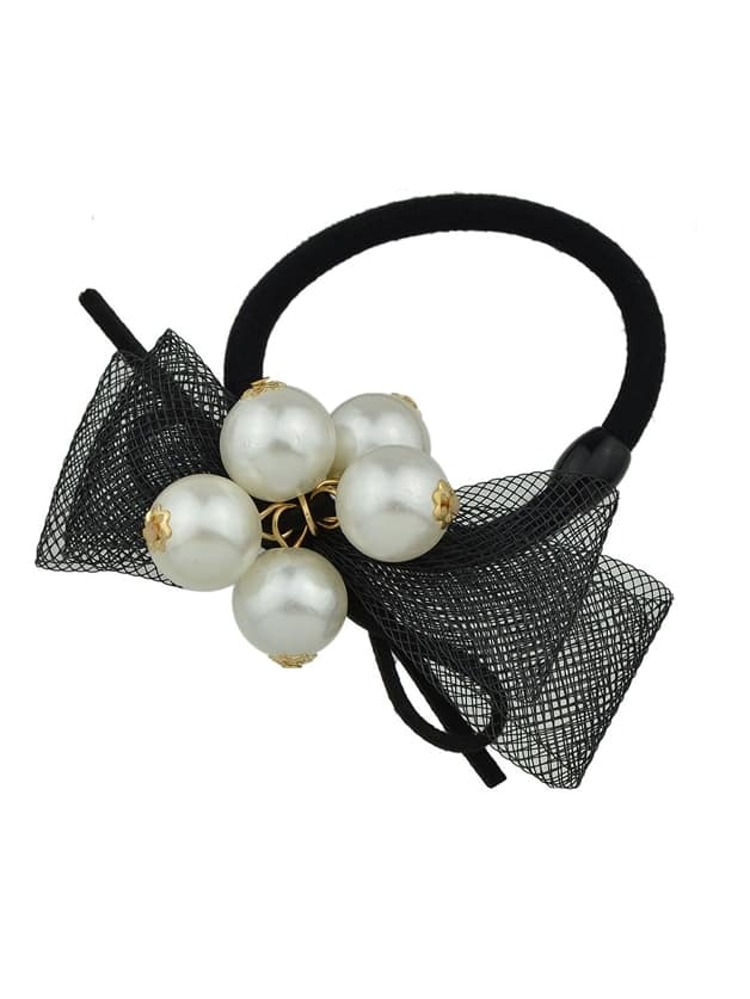 White Wholesale Imitation Pearl Bowtie Shape Elastic Hair Bands
