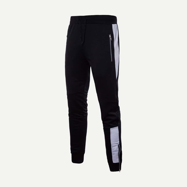 

Men Cut And Sew Panel Drawstring Pants