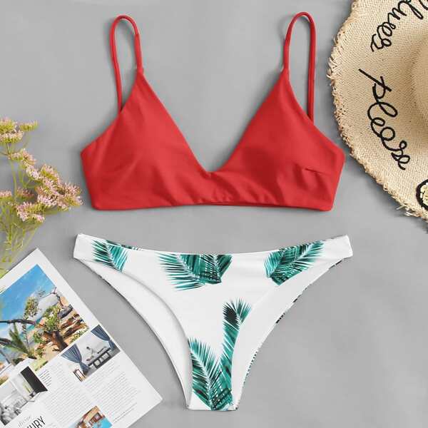

Palm Print Mix & Match Bikini Set