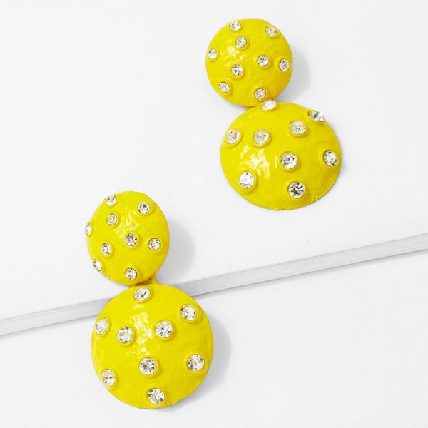 

Tiered Round Drop Earrings 1pair