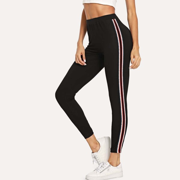 

Striped Tape Side Leggings