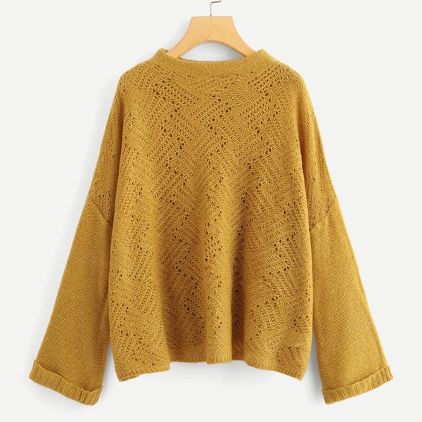 

Eyelet Detail Drop Shoulder Jumper