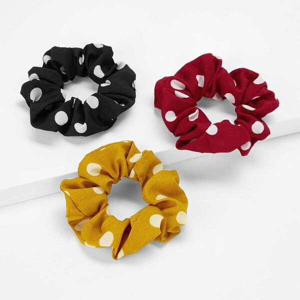 

Polka Dot Hair Tie 3pcs, Multicolor