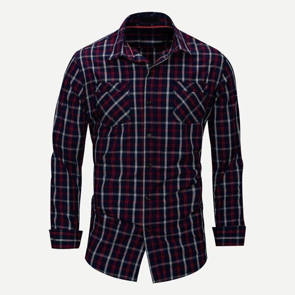 

Men Plaid Collar Shirt