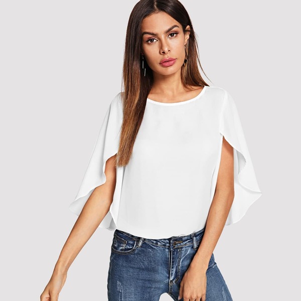 

Slit Butterfly Sleeve Top