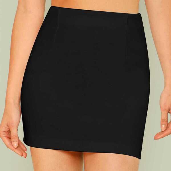 

Solid Bodycon Skirt