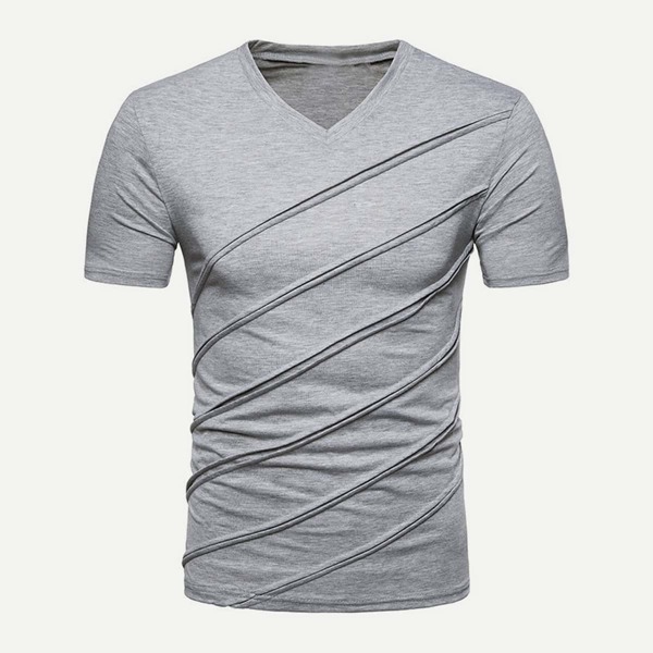 

Men Solid Basic Tee, Grey