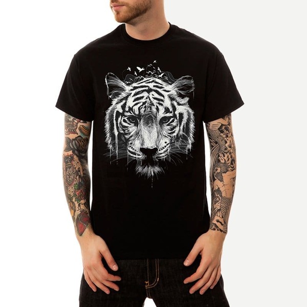 

Men Tiger Print Tee