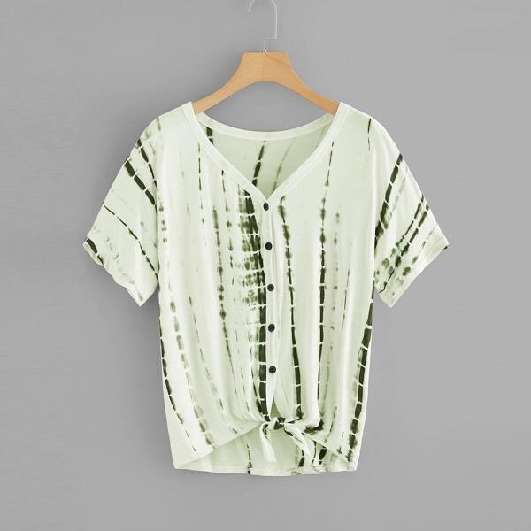 

Single Breasted Tie Dye Tee