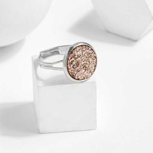

Glitter Round Design Ring 1pc, Multicolor