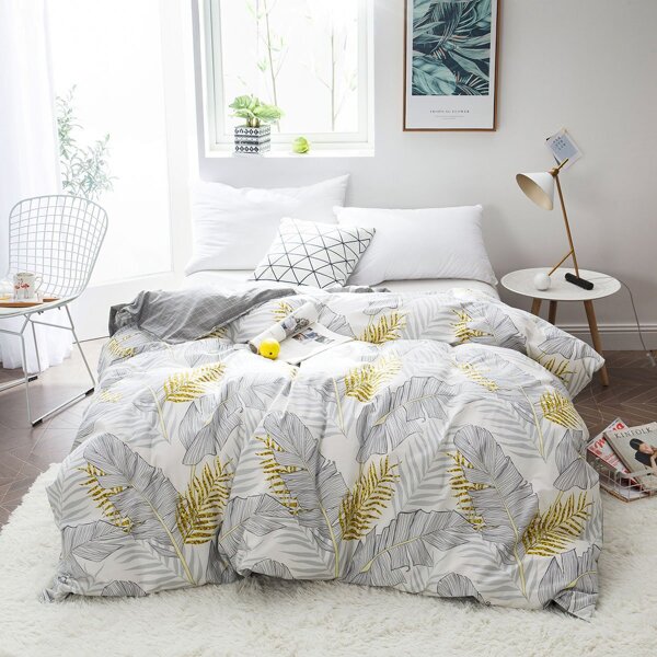 

Leaf Print Duvet Cover 1PC