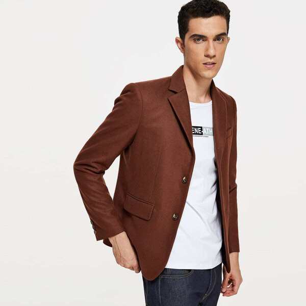 

Men Solid Single Breasted Blazer