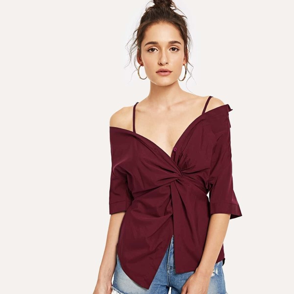 

Twist Button Cami Blouse