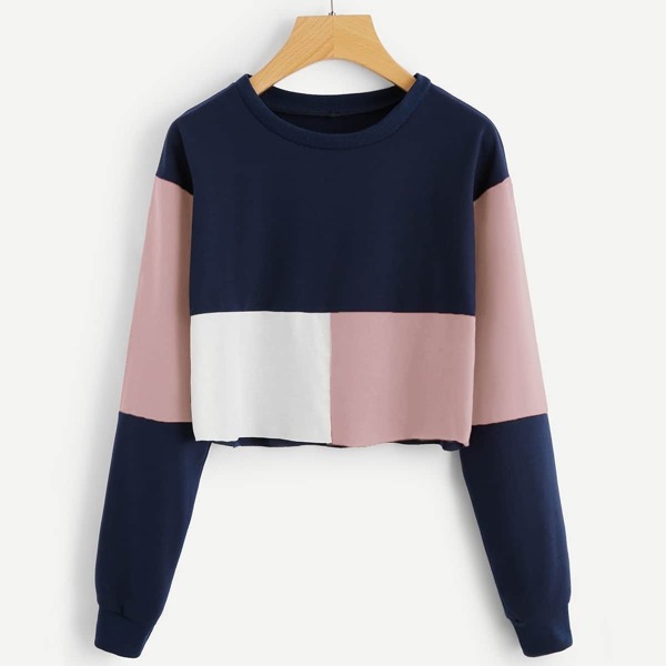 

Colorblock Crop Sweatshirt