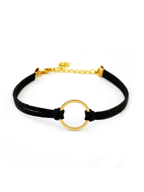 

Ring Decorated Bracelet 1pc, Black