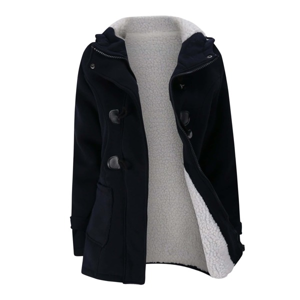 

Horn Buckle Dual Pocket Coat, Navy