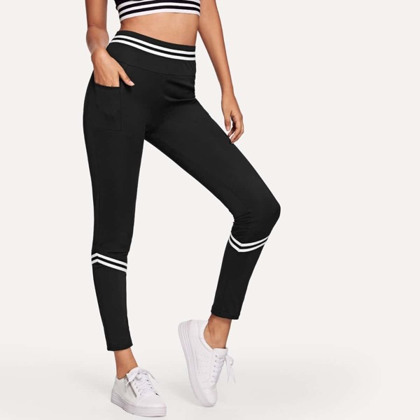 

Contrast Tape Pocket Detail Pants