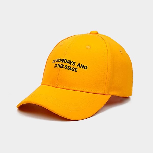 

Men Embroidered Letter Baseball Cap, Yellow