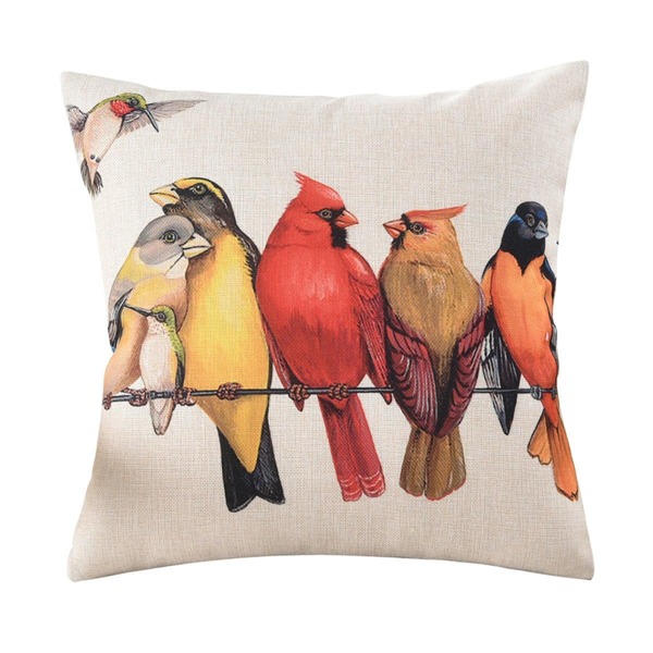 

Colorful Bird Print Pillowcase 1PC