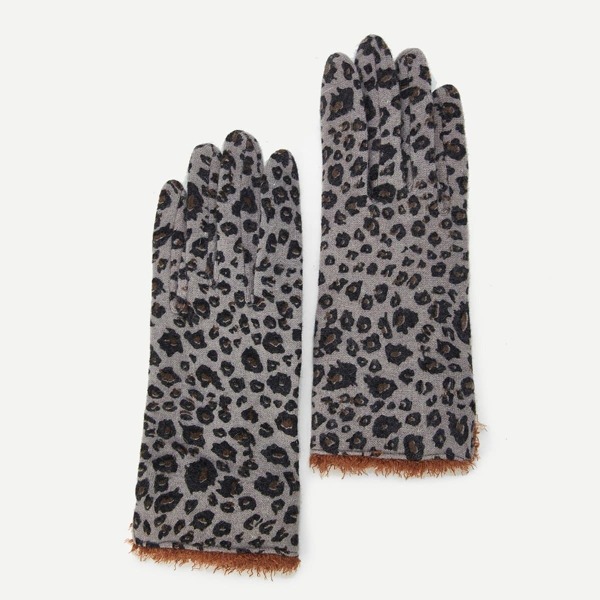 

Leopard Print Gloves
