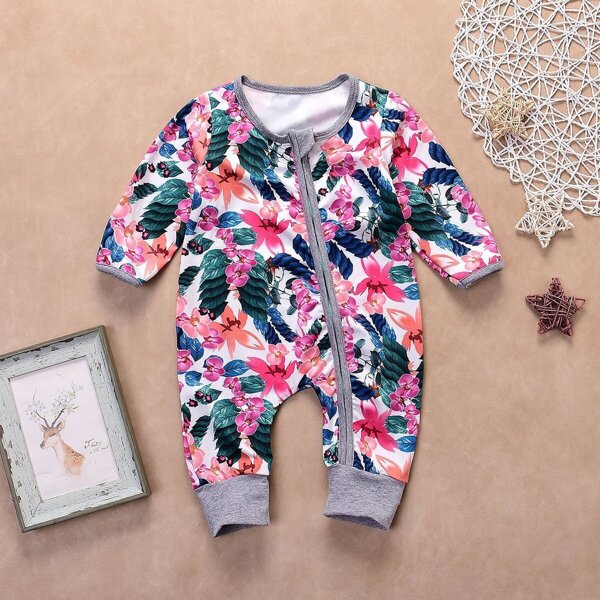 

Toddler Girls Floral Print Jumpsuit