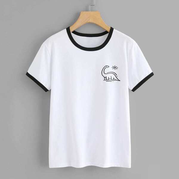 

Plus Dinosaur Print Tee