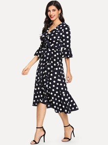 Polka Dot Wrap Dress