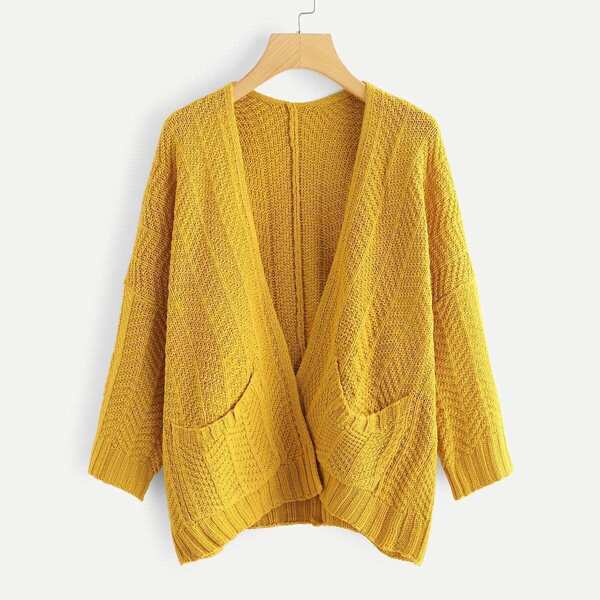 

Open Front Pocket Sweater