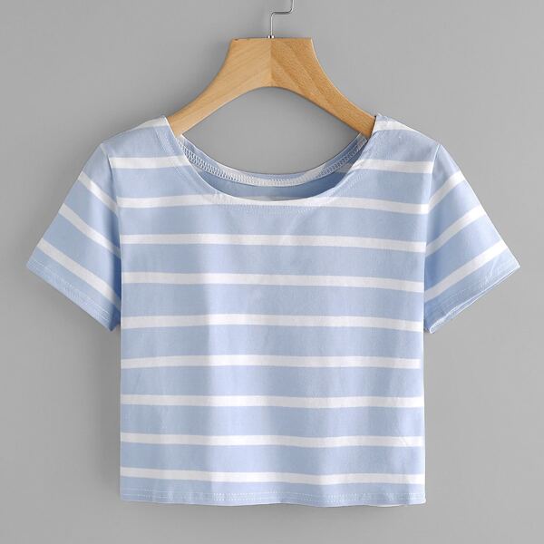 

Striped Crop Tee