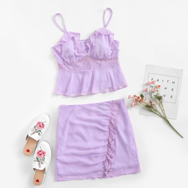 

Lace Detail Bodycon Skirt