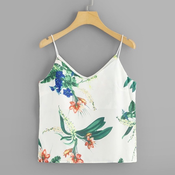

Botanical Print Cami Top, Multicolor