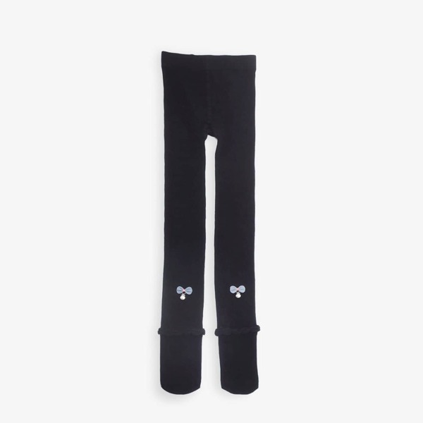 

Girls Contrast Bow Ruched Tights