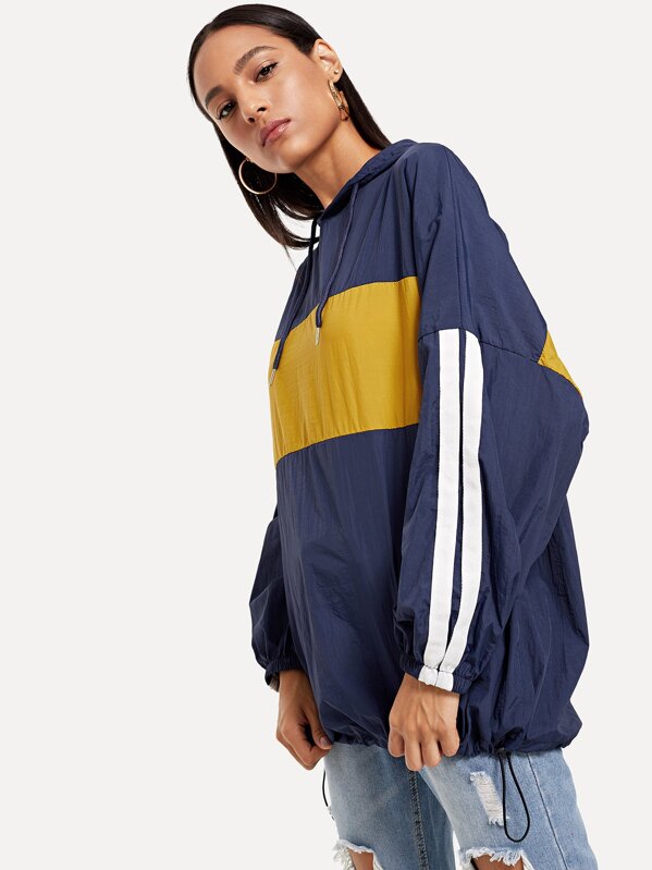 

Color Block Hooded Jacket, Multicolor, Kary