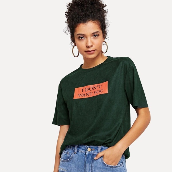 

Letter Print Boxy Tee