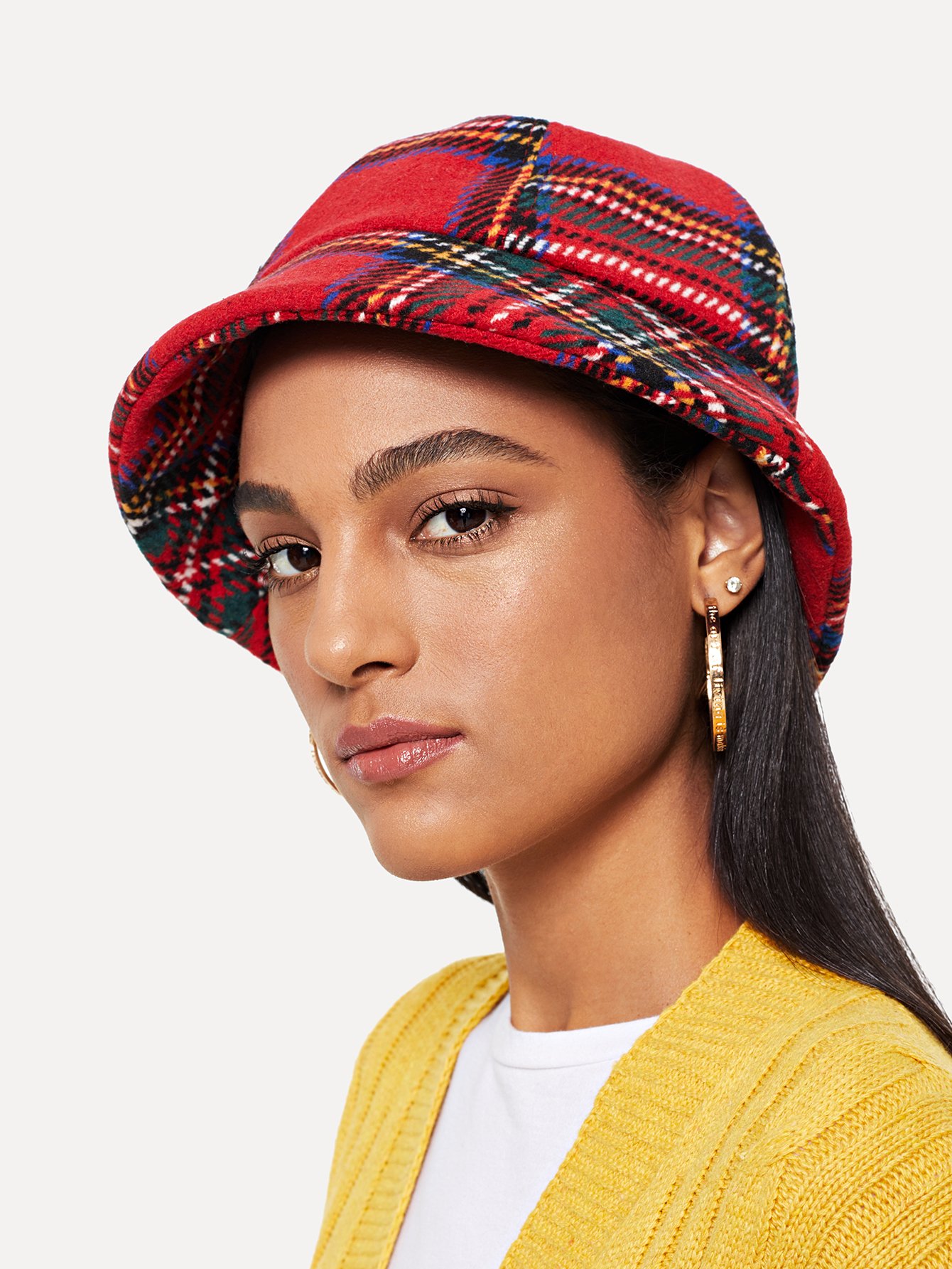 plaid bucket hat