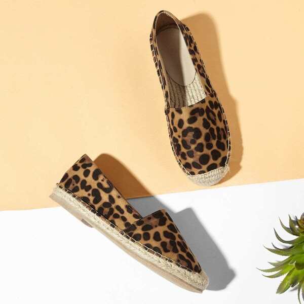 

Leopard Print Espadrille Flats, Multicolor