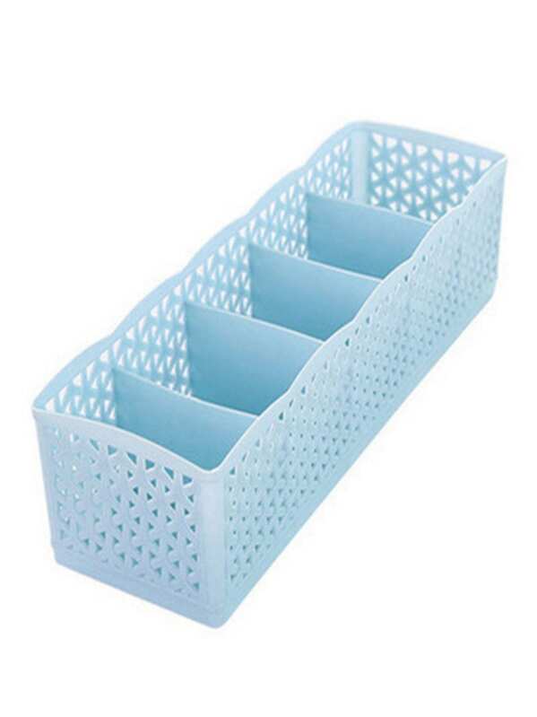 

5 Grid Underwear Storage Box, Blue