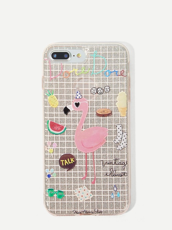 

Корпус сотового телефона с рисунком фламинго для iPhone, null