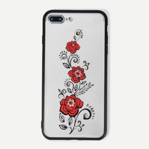 

Rhinestone Detail Rose iPhone Case