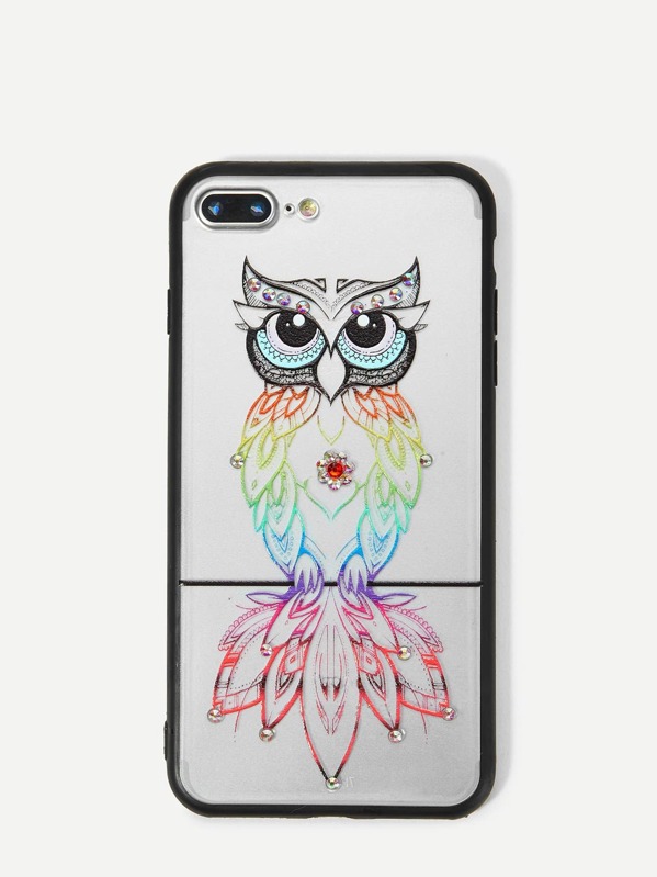 

Корпус сотового телефона с рисунком филина бриллиатнов для iPhone, null