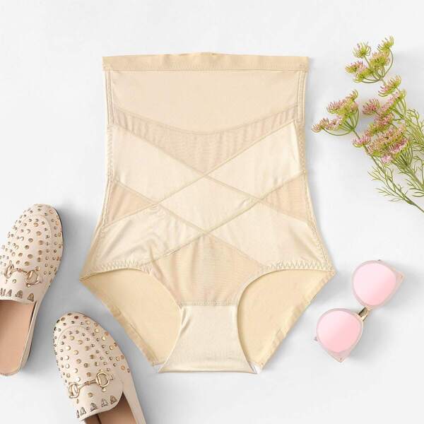 

Plus High Waist Shapewear Panty, Beige