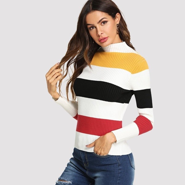 

Stander Collar Cut and Sew Sweater