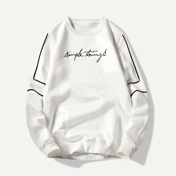 

Men Crew Neck Embroidery Sweatshirt